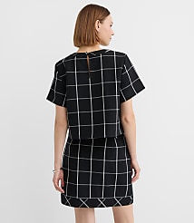 Windowpane Frame Neck Top carousel Product Image 2