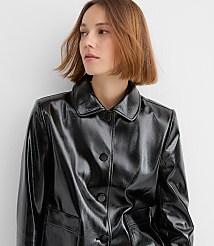 Faux Leather Patch Pocket Jacket carousel Product Image 2