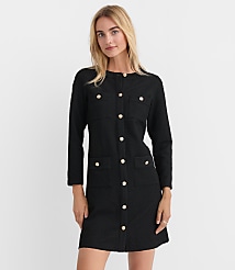 Tweed Button Mini Pocket Dress carousel Product Image 1