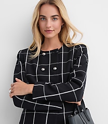 Windowpane Double Breasted Jacket carousel Product Image 2