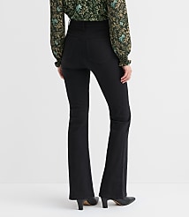 High Rise Slim Flare Jeans in Jet Black Wash carousel Product Image 4