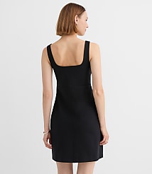 Topstitched Ponte Square Neck Dress carousel Product Image 2