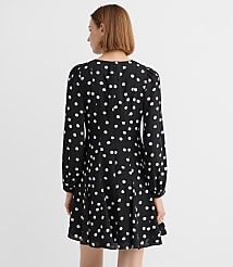 Dotted Godet Mini Dress carousel Product Image 3