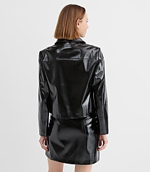 Faux Leather Patch Pocket Jacket carousel Product Image 3
