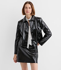 Faux Leather Patch Pocket Jacket carousel Product Image 1