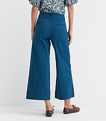 Curvy Palmer Wide Leg Crop Pants in Twill carousel Product Image 2