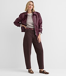 High Rise Barrel Jeans in Iced Espresso carousel Product Image 1