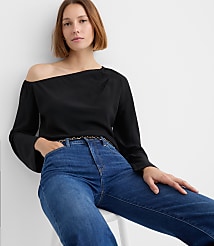 Asymmetrical Off The Shoulder Blouse carousel Product Image 1