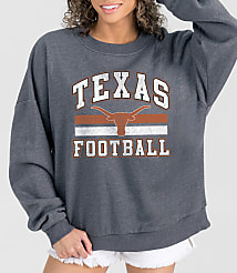 Gameday Couture Texas Longhorns Playmaker Premium Fleece Drop Shoulder Crew Neck Pullover carousel Product Image 1