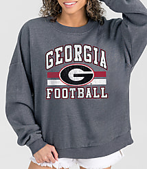 Gameday Couture Georgia Bulldogs Playmaker Premium Fleece Drop Shoulder Crew Neck Pullover carousel Product Image 1