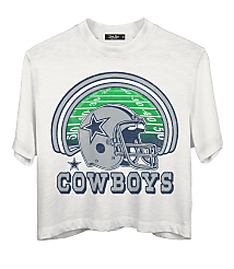 Junk Food Dallas Cowboys Game Time Mock Neck Crop Tee carousel Product Image 1