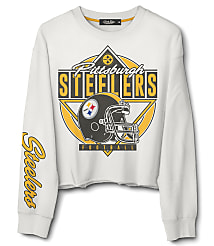 Junk Food Pittsburgh Steelers Helmet Crop Fleece carousel Product Image 1