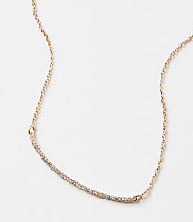 Pave Rounded Bar Necklace carousel Product Image 2