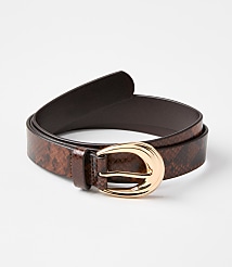 Snake Print Twist Buckle Belt carousel Product Image 1