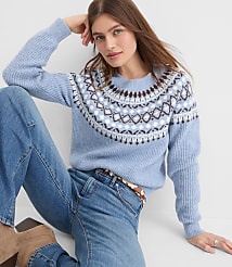 Petite Fair Isle Ribbed Sweater carousel Product Image 1