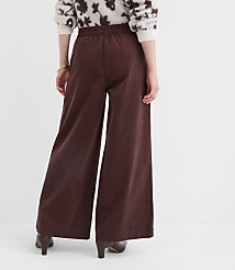 Pleated Pull On Wide Leg Pants in Corduroy carousel Product Image 3