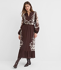 Floral Garland Flounce Maxi Pocket Dress carousel Product Image 1