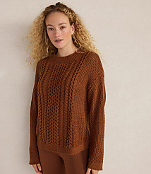 Haven Well Within Cotton Blend Mixed Stitch Crewneck Sweater carousel Product Image 1