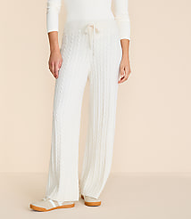 Lou & Grey Cable Sweater Wide Leg Pants carousel Product Image 2