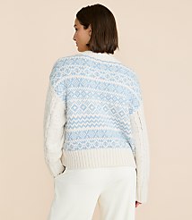 Lou & Grey Fair Isle Cable Sweater carousel Product Image 3