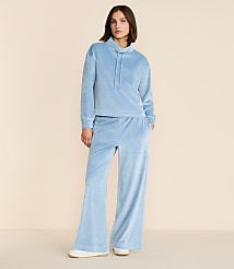 Lou & Grey Ribbed Velour Side Slit Wide Leg Pants carousel Product Image 1