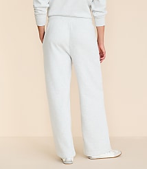 Lou & Grey Heathered Elite Fleece Pintucked Straight Leg Pants carousel Product Image 3