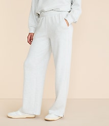 Lou & Grey Heathered Scubasoft Side Slit Straight Leg Pants carousel Product Image 2