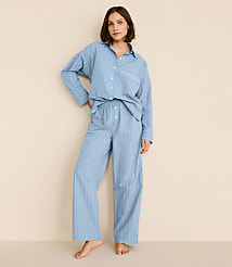 Striped Poplin Pajama Pants carousel Product Image 1