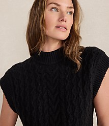 Haven Well Within Organic Cotton Blend Cable Sweater Vest carousel Product Image 3