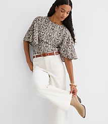 Lace Garden Cape Sleeve Top carousel Product Image 1