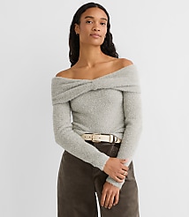 Shimmer Twist Off The Shoulder Sweater carousel Product Image 1