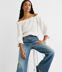 Pleated Off The Shoulder Blouse carousel Product Image 1