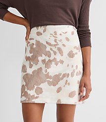 Spotted Felted Mini Skirt carousel Product Image 2