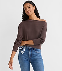 Ribtrim Jersey Off The Shoulder Top carousel Product Image 1