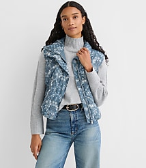 Floral Puffer Vest carousel Product Image 1