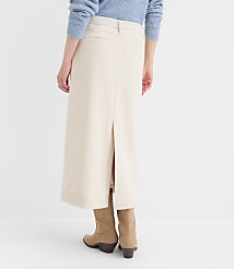 Petite Pintucked Corduroy Midi Pocket Skirt carousel Product Image 2