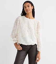 Petite Floral Applique Tie Back Blouse carousel Product Image 4