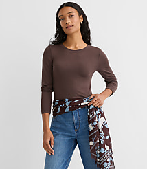 Petite Long Sleeve Crew Neck Tee carousel Product Image 1