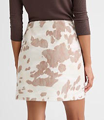 Petite Spotted Felted Mini Skirt carousel Product Image 3