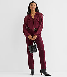 Petite Straight Corduroy Pants carousel Product Image 1