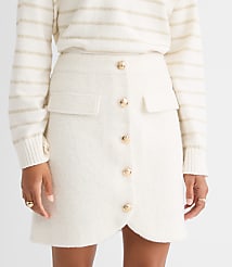 Petite Boucle Button Mini Skirt carousel Product Image 2
