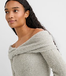 Shimmer Twist Off The Shoulder Sweater carousel Product Image 2