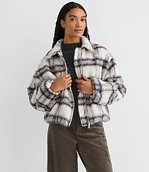 Plaid Boucle Bubble Jacket carousel Product Image 3