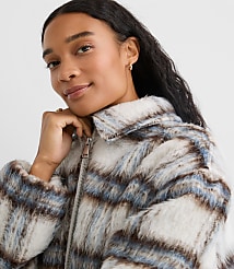 Plaid Boucle Bubble Jacket carousel Product Image 5