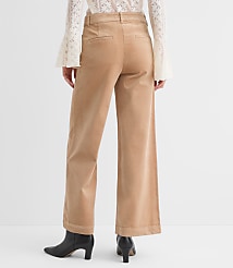 Petite Palmer Wide Leg Pants in Stretch Velvet carousel Product Image 3