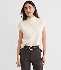 Ribtrim Sleeveless Mock Neck Sweater carousel Product Image 2