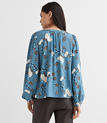 Garland Shirred Henley Blouse carousel Product Image 3