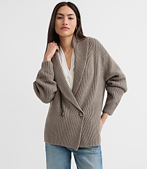 Ribbed Double Breasted Cardigan carousel Product Image 2