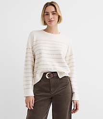 Shimmer Stripe Relaxed Everyday Sweater carousel Product Image 1