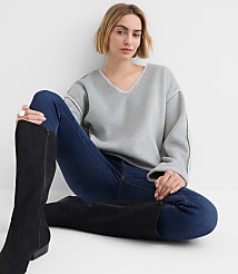 Heathered Whipstitch Fleece Top carousel Product Image 3